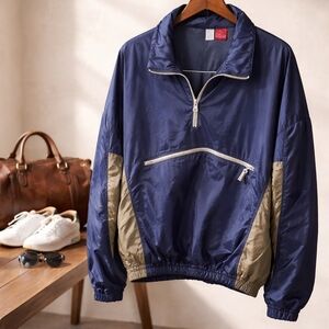 Prospirit Blue and Tan Windbreaker Jacket Extra Large